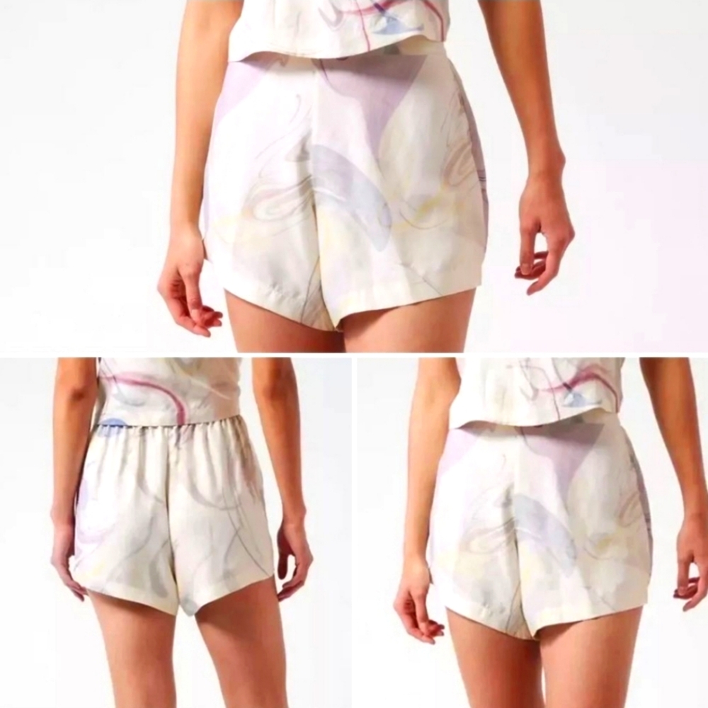 ATHLETA Calm Cool Shorts Multicolor Abstract Sleep Shorts Sz: M & 3X